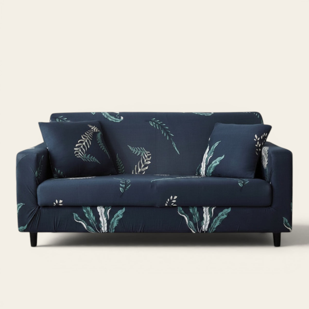 Sofa Cover – Botanical Spray – Midnight Navy