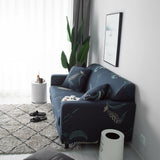 Sofa Cover – Botanical Spray – Midnight Navy