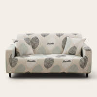 Sofa Cover – Breathe Leaves – Ivory Cream