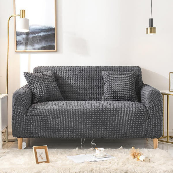 Sofa Cover – Bubble Knit – Charcoal