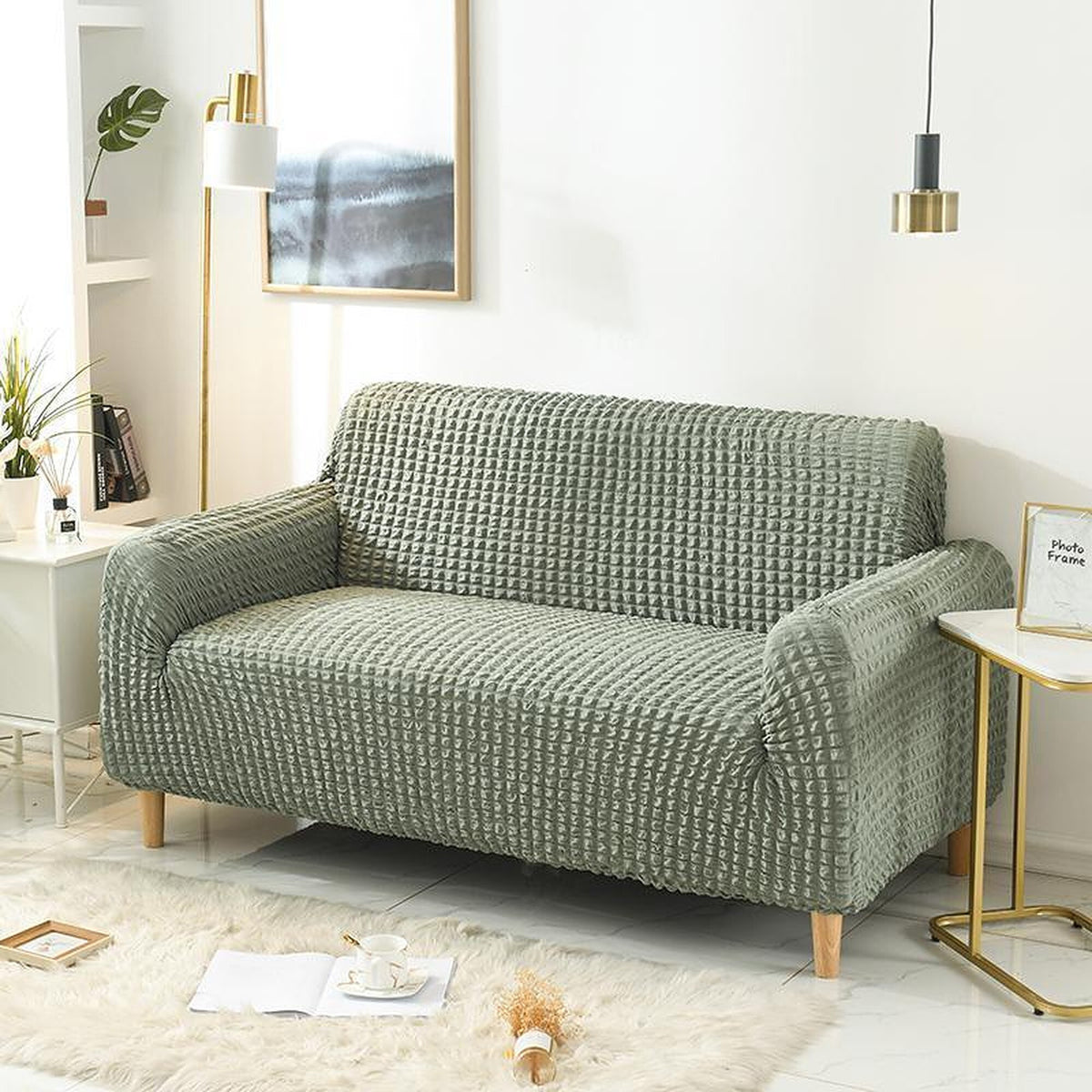 Sofa Cover – Bubble – Sage Mist