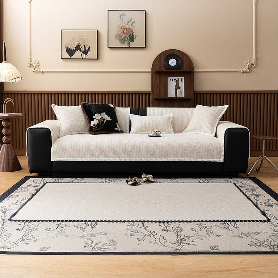 Non-Slip Sofa Cover – Chenille – Bouclé Sand