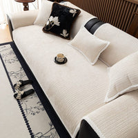 Non-Slip Sofa Cover – Chenille – Bouclé Sand