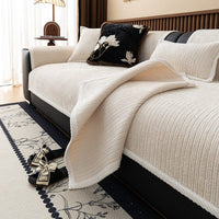 Non-Slip Sofa Cover – Chenille – Bouclé Sand