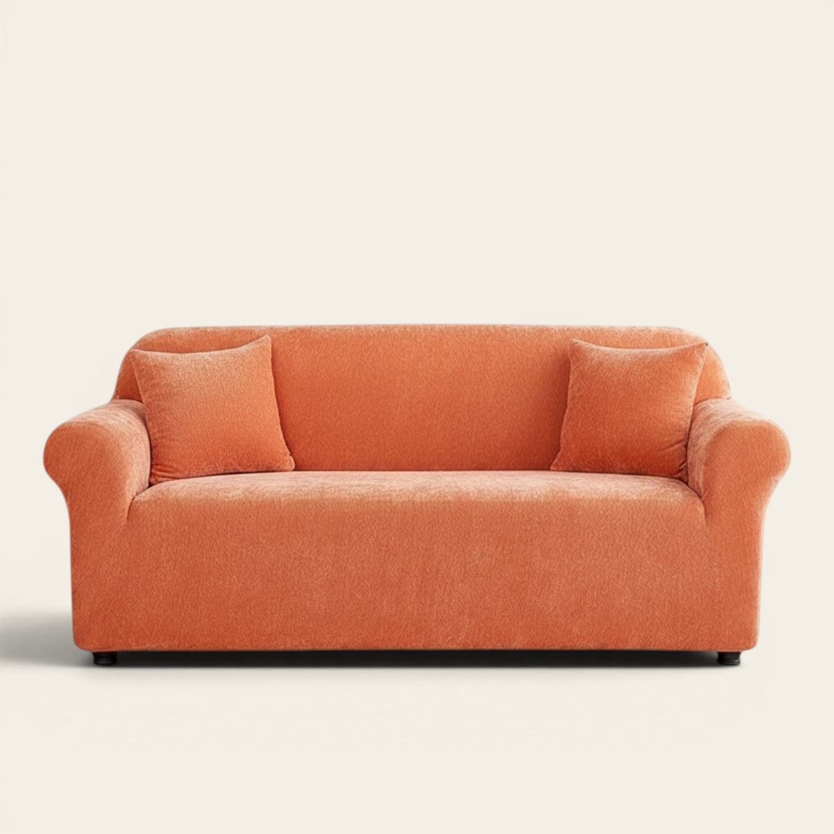 Sofa Cover – Chenille Bright – Terracotta