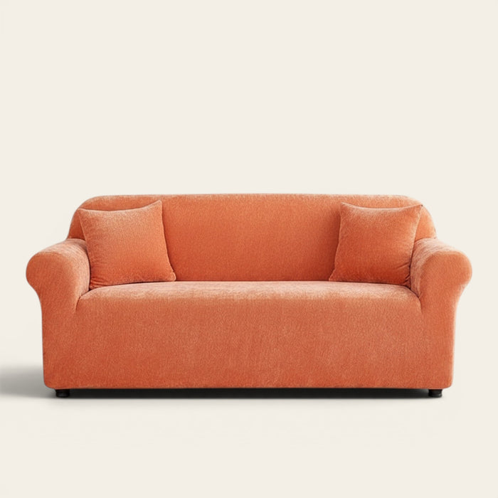 Sofa Cover – Chenille Bright – Terracotta