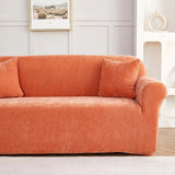 Sofa Cover – Chenille Bright – Terracotta