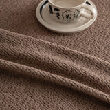 Brown Chenille sofa cover shown across the seat and backrest of a two-seater, view 2