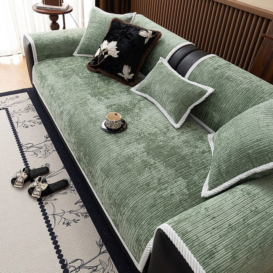 Non-Slip Sofa Cover – Chenille – Sage Mist