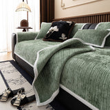 Non-Slip Sofa Cover – Chenille – Sage Mist