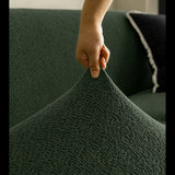 Forest Chenille sofa cover shown across the seat and backrest of a two-seater, view 4