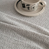 Pearl Grey Chenille sofa cover shown across the seat and backrest of a two-seater, view 3