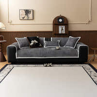 Non-Slip Sofa Cover – Chenille – Charcoal