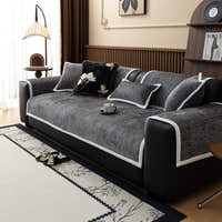 Non-Slip Sofa Cover – Chenille – Charcoal