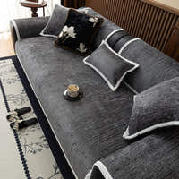 Non-Slip Sofa Cover – Chenille – Charcoal
