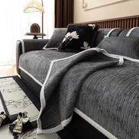 Non-Slip Sofa Cover – Chenille – Charcoal