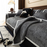 Non-Slip Sofa Cover – Chenille – Charcoal