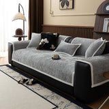 Non-Slip Sofa Cover – Chenille – Pearl Grey