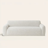 Pearl Grey Chenille sofa cover on a plain studio background, view 3