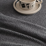 Stone Grey Chenille sofa cover shown across the seat and backrest of a two-seater, view 5