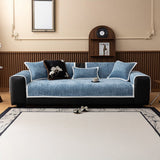 Non-Slip Sofa Cover – Chenille – Stormy Blue