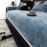 Non-Slip Sofa Cover – Chenille – Stormy Blue