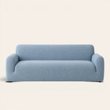 Stormy Blue Chenille sofa cover on a plain studio background