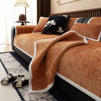 Non-Slip Sofa Cover – Chenille – Terracotta