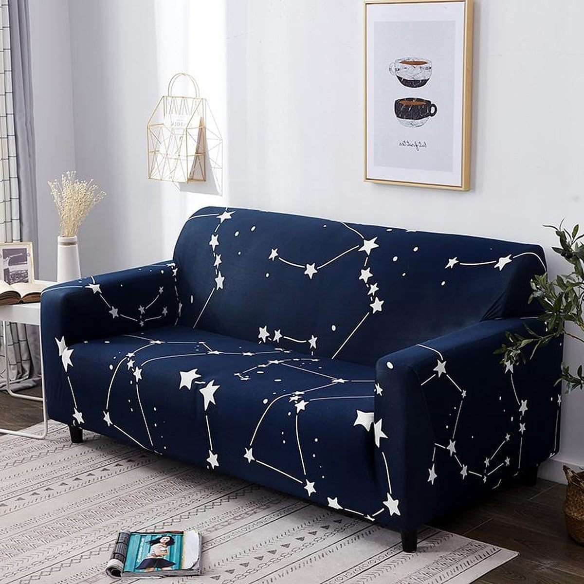 Sofa Cover – Constellation Print – Midnight Navy