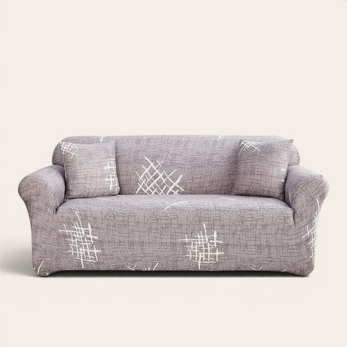 Sofa Cover – Cross Hatch – Pearl Grey