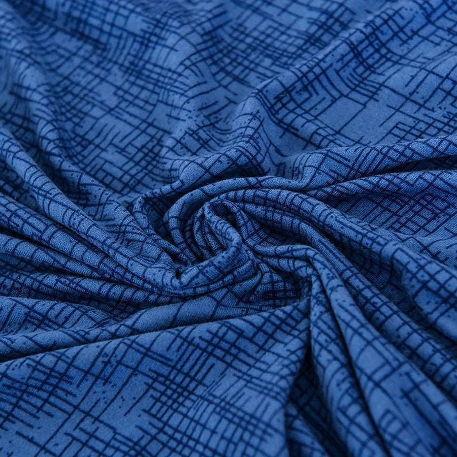 Sofa Cover – Cross Pattern – Stormy Blue