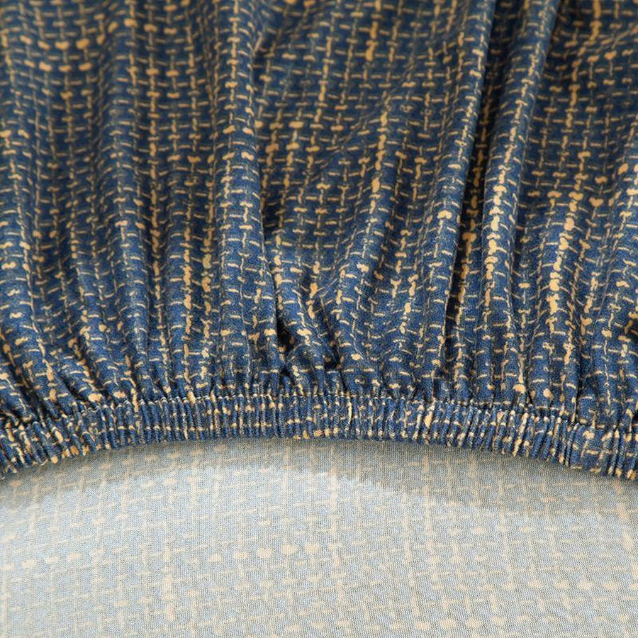 Sofa Cover – Cross Pattern Distressed – Stormy Blue