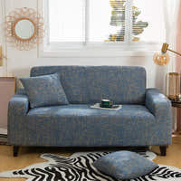 Sofa Cover – Cross Pattern Distressed – Stormy Blue