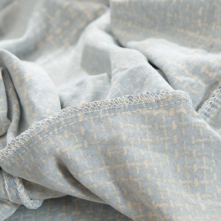 Sofa Cover – Cross Pattern Distressed – Stormy Blue