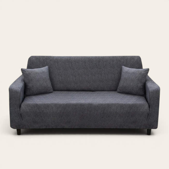 Sofa Cover – Cross Pattern – Charcoal
