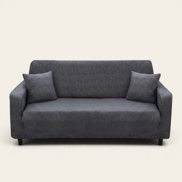 Sofa Cover – Cross Pattern – Charcoal