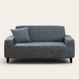 Sofa Cover – Cross Pattern Distressed – Stormy Blue