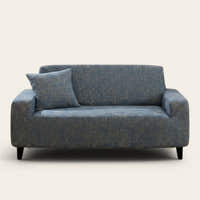 Sofa Cover – Cross Pattern Distressed – Stormy Blue