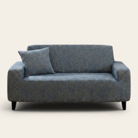 Sofa Cover – Cross Pattern Distressed – Stormy Blue