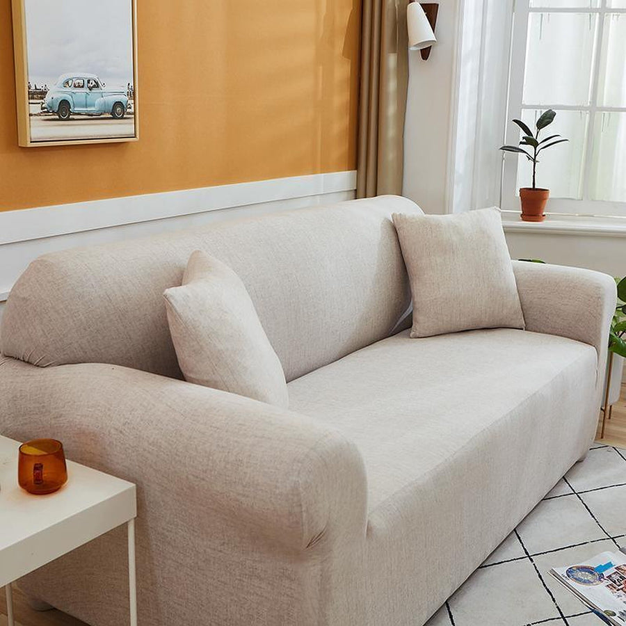 Sofa Cover – Cross Pattern – Ivory Cream