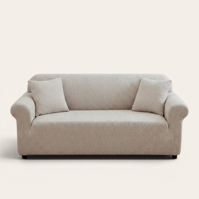 Sofa Cover – Cross Pattern – Ivory Cream