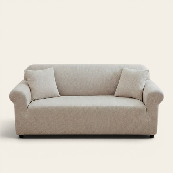 Sofa Cover – Cross Pattern – Ivory Cream