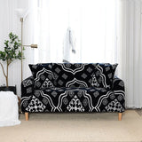 Sofa Cover – Damask Baroque – Ink Black