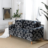 Sofa Cover – Damask Baroque – Ink Black
