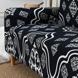 Sofa Cover – Damask Baroque – Ink Black