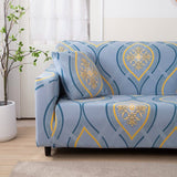 Sofa Cover – Damask Medallion – Sky Mist
