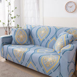 Sofa Cover – Damask Medallion – Sky Mist