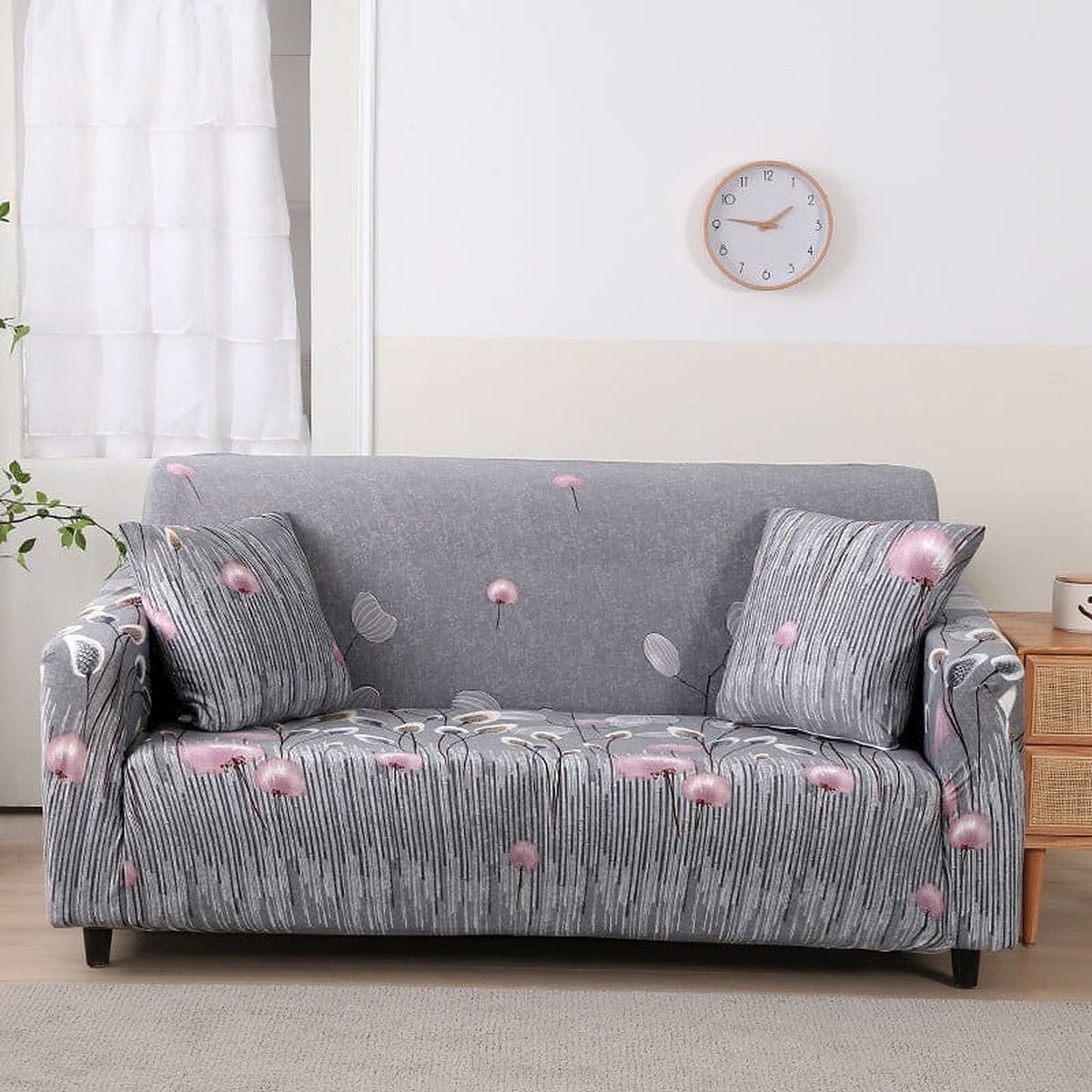 Sofa Cover – Dandelion Print – Stormy Blue