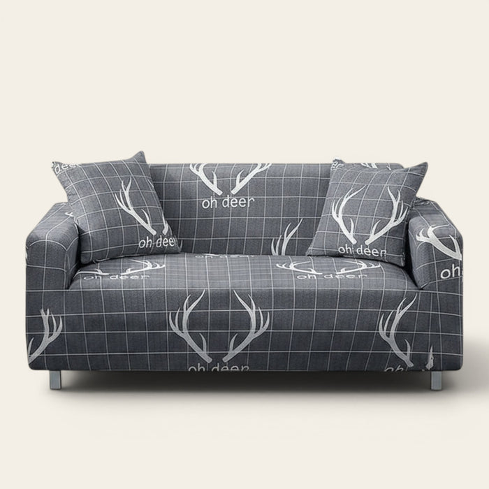 Sofa Cover – Deer Print – Charcoal