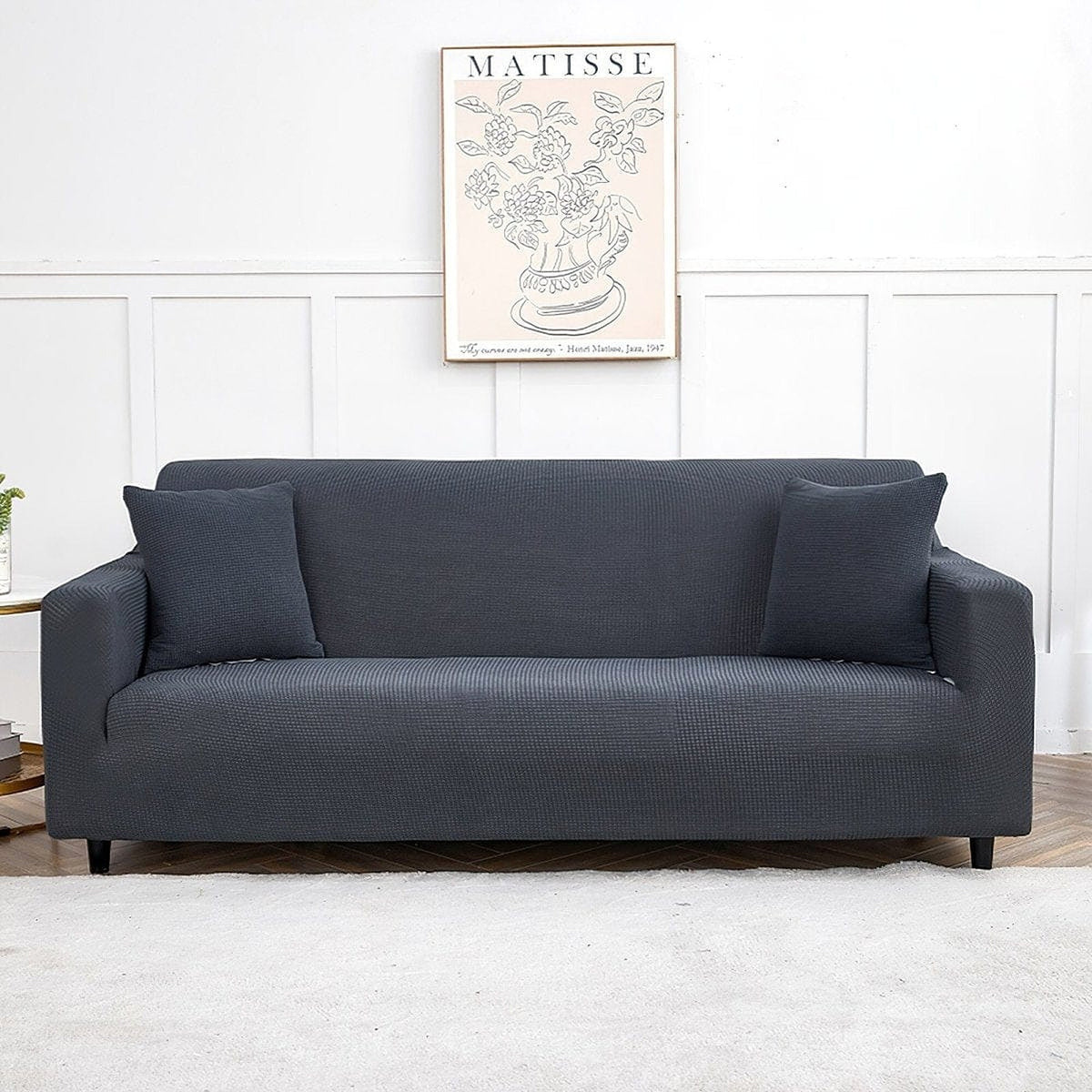 Sofa Cover – Diamond Quilted – Stormy Blue